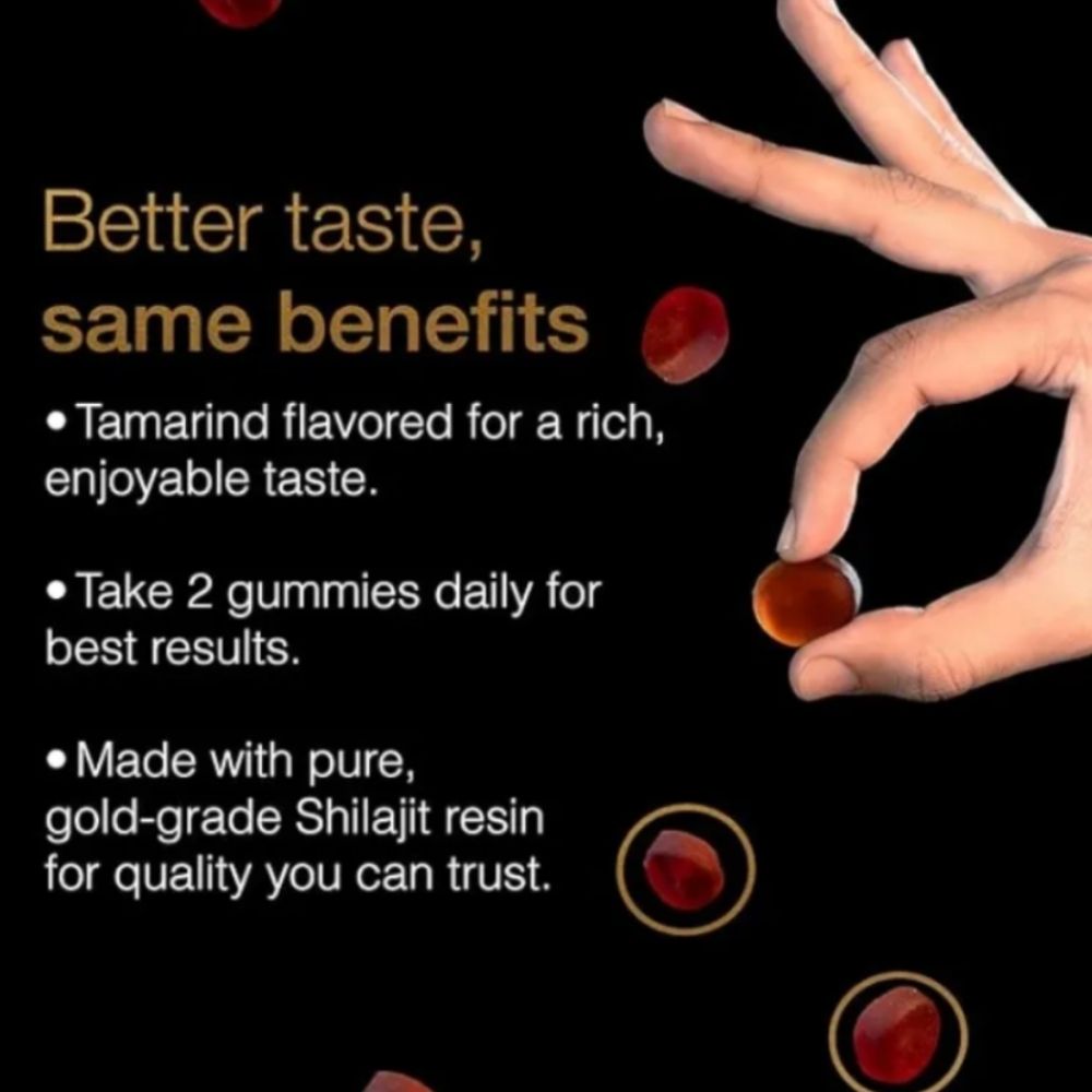 Suplemento Shilajit Gomas 60 Pcs 3000mg - Imagen 3